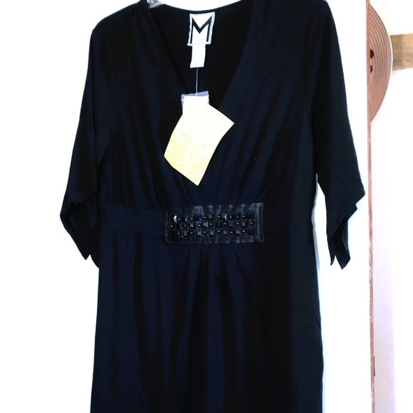 Marc Bouwer Black Tunic with Embellishments Size M - Picture 1 of 4
